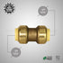 Everflow Supplies Pushlock UPSC1 1 Inch Long Push X Push Coupling, No Lead DZR Brass, Quick Installation