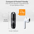 BBSDA 100 IPX6, Mini Keychain Flashlight Instant On Pull to Light, Lumens Tiny EDC Flash Light, USB-C Rechargeable