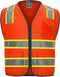 9 Pockets High Visibility Class 2 Safety Vest, Hi Vis with 2 Inch Reflective Strips for Men & Women Orange 3XL