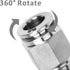 Push to Connect Fitting - 304 Stainless Steel Male Straight 5/16" Tube OD x 1/8" NPT Thread Pneumatic Fitting (Pack of
