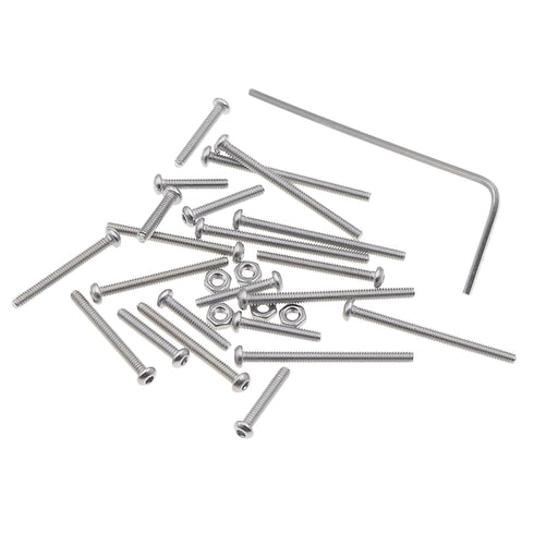 Metric M2 304 Stainless Steel Button Head Socket Cap Screws - Nuts Assortment Kit