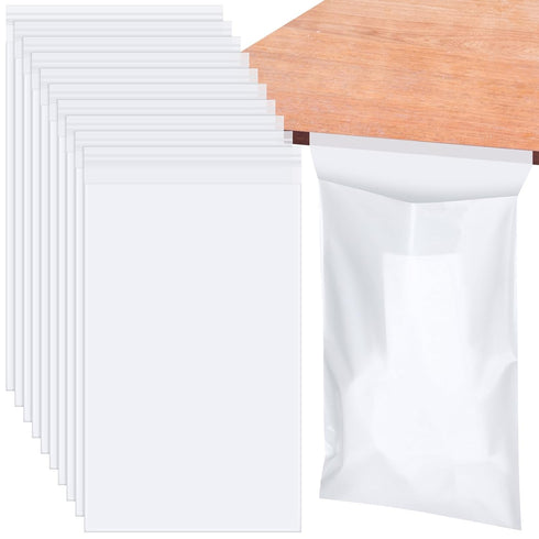 Geiserailie 200 Pcs Bedside Trash Bags Disposable Plastic Adhesive Garbage Bedside Bags Portable,