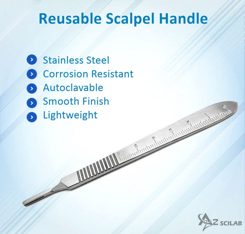 #3, 9-16 Premium Quality Scalpel Handle Stainless Steel (Fits Size Scalpel Blades)