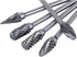 Long Carbide Rotary Burr Set, 10Pcs Double Cut 1/8" Shank for Woodworking, Steel Metal Polishing, Engraving