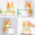 SHINEOFI 1Pc Corgi Design Wall Mounted Tissue Storage Rack Cute Cartoon Toilet Paper Holder for Home Decor