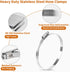 4 1/2 Inch Heavy Duty Stainless Steel Hose Clamps, Adjustable Metal Clamps, 6 Pack for Plumbing Automotive