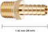 U.S. Solid Brass Hose Fitting Adapter, 3/8" Barb x 1/4" NPT Male Pipe Fittings