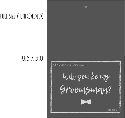 Elcer Will You Be My Groomsman? Proposal Cards with Envelopes, 10 Pack for Wedding Party