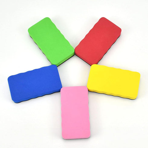 Dry Erase Erasers, Eeoyu 18 Pack Magnetic Whiteboard Dry Erasers, Colorful Wipers for Kids and Classroom Teacher