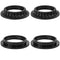 DiCUNO E26 Lamp Shade Rings, Black Threaded Reducer Light Socket Collar Ring 1-3/8 Inches (34mm) and 1-1/2 Inch (39mm)