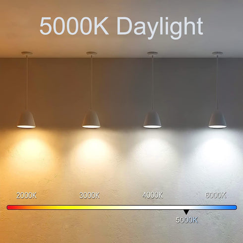 7.3 Inch E26 Bulb 6W Dimmable, 5000K Bulbs 800LM, 80 T10 T9 Bulb 4Pack Led Daylight Edison Equal Watt Tubular Long