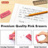 Shuttle Art 120 Pack Pink Erasers, Bulk Latex-Free Soft Erasers for School, Office, Kids, and Teachers Supplies