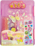 Kids Clipboard Storage Case – Cute Butterfly Design Pink Clip Board with 12 Erasable Colored Pencils, Pad, Stickers