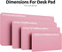 YSAGi Leather Desk Pad Protector, Large Mouse Pad, Non-Slip PU Leather Desk Blotter, 23.6" x 13.8" (Pink)