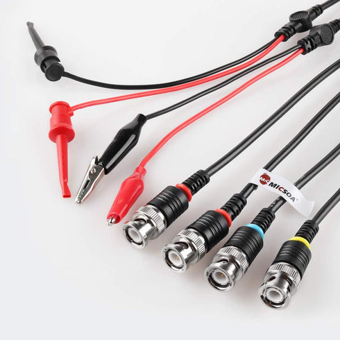 Oscilloscope Probes - BNC to Alligator Clips, Mini Test Clips & BNC Cables (3 Pack)