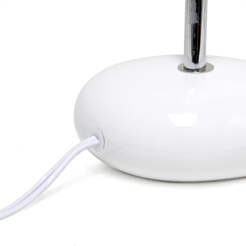 LT2005-WHT 1 Count (Pack 2), Simple Designs Stonies Small Stone Look Desk Bedside Table Lamp, of White