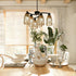 Aksipo 1 Pack E27 Industrial Hemp Rope Pendant Lamp Shade, Small Vintage Boho Hanging Light Shades, Mini Rustic Metal