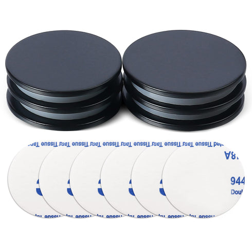 LOVIMAG Strong Waterproof Rare Earth Magnets,Powerful Neodymium Disc Magnets with Epoxy Coating and Double-Sided Adhesive for Fridge, Scientific,Office,Craft etc,1.26 inchx0.08 inch-Pack of 6