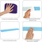 Vuzvuv 8 Pcs Sky Blue Cork Board Strips with 50 Pushpins & Sticky Notes, Self-Adhesive Wall Felt Pin Board