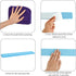 Vuzvuv 8 Pcs Sky Blue Cork Board Strips with 50 Pushpins & Sticky Notes, Self-Adhesive Wall Felt Pin Board