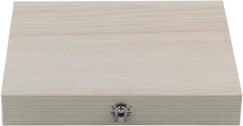 Acogedor Microscope Slides Storage Box, 100-Places Wooden Box with Lock for Lab Glass Prepared Slides