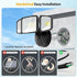 75W 7000LM 3 IP65 6500K Onforu Flood Lights Outdoor, Brightness Security Lights Switch Controlled, Adjustable Heads