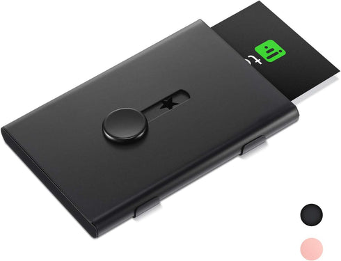 Tatuo 2 Pack Thumb Drive Business Card Holder, Stainless Steel Portable Name Card Case for Men & Women
