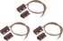 uxcell 3 Pcs Wired Door Contact Window Sensor NC Surface Mount Magnetic Reed Switch Brown
