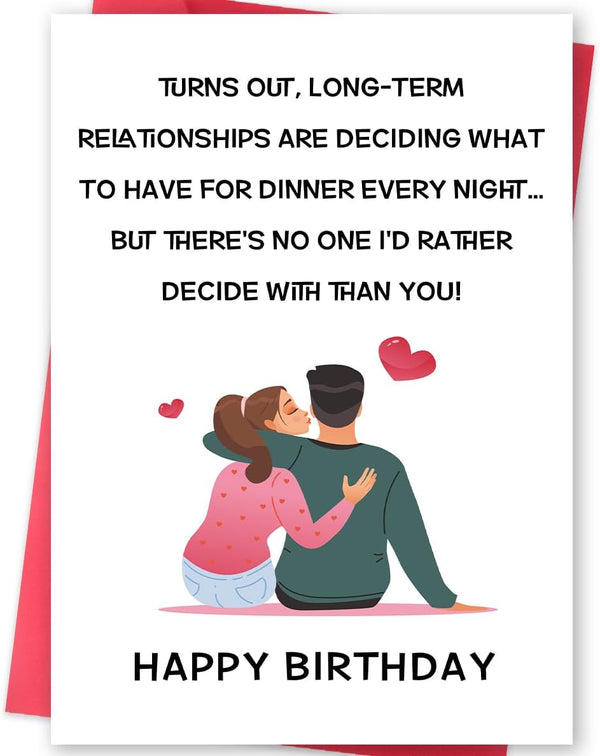 Missonemi Romantic Birthday Card for Husband Wife, Sweet Birthday Cards Gifts for