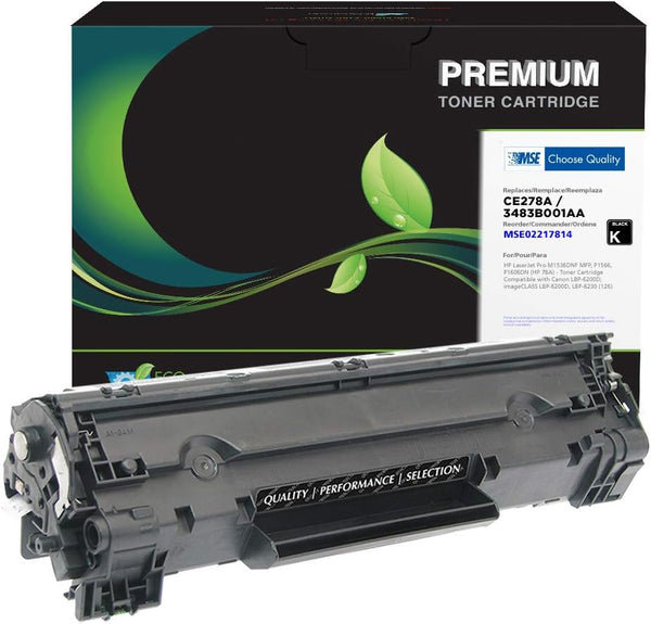 MSE Brand Remanufactured Toner Cartridge for HP CE278A (HP 78A) - Black