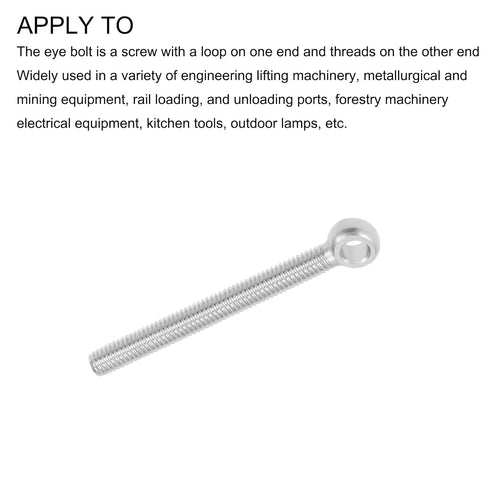 Shoulder Swing Lifting Bolt (M6x60mm) 2Pcs, 304 Stainless Steel Eye Bolts for Home Renovation