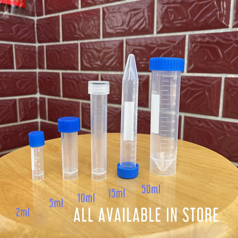 15 ml Leakproof Graduated Cryovials with Plastic Screw Top Vials, Laboratory Test Tubes (20 Pieces)