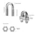 50pcs 1/4" M6 Wire Rope Clip Cable Clamps Galvanized high Quality Steel Material, U-Bolt Saddle Fasteners - can be Used for Tent Ropes, Wire Ropes, Wire and Cable, clotheslines