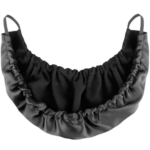 Sluswallow Black Beard Bonnet Beard Bandana for Men Facial Hair Beard Bib Adjustable