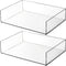 Elsjoy Set of 2 Clear Acrylic Letter Tray, 2-Tier Stackable Paper Organizer for Documents, Books, Office, School