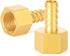 TAILONZ PNEUMATIC 1/4 Inch Barb x 1/4 Inch NPT Brass Female Hose Fitting Connector (Pack of 10)