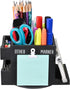 Ikee Design 360-degree Rotating Pen Holder, Desk Organizer with 7 Compartments for Office Supplies