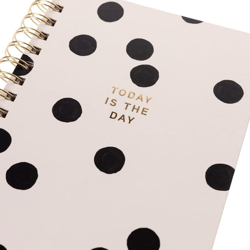 Graphique Hardbound Spiral Journal - Polka Dot Design, Premium Paper, 160 Ruled Pages, 6.25” x 8.25”