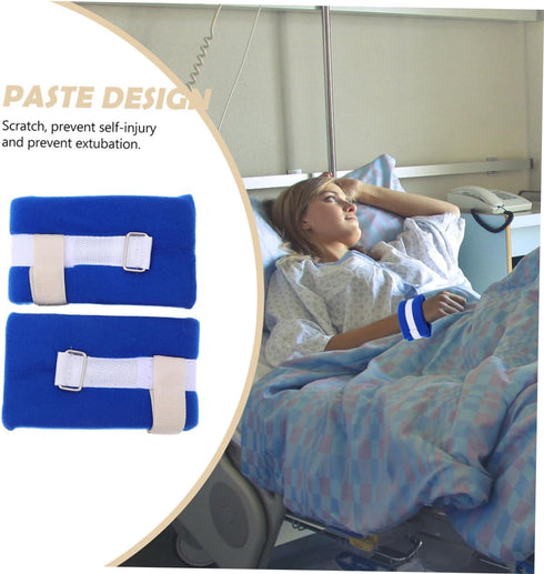 Ipetboom 4pcs Medical Straps for Fixation Straps for Wrist and Ankle Safe and Practical Nursing Supplies for Patients