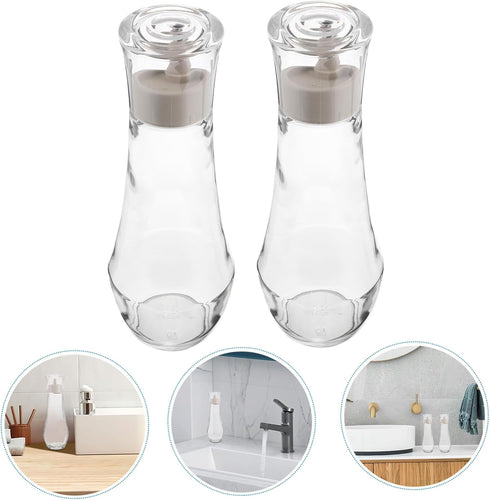 2pcs Countertop MAGICLULU Mouth Wash Dispenser Bottle for Mouthwash Pump Dispenser Cup Bathroom Handwash Boys and Girls
