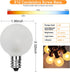 25 Pack G40 Frosted Replacement Bulbs, 5W Globe Light Bulbs Fits E12 Candelabra Base, Glass Incandescent Bulbs for Outdoor Patio String Lights, 2200K Warm White by Cbebew