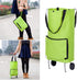 Folding Shopping Cart with Wheels Foldable Grocery Cart on Wheels Trolley Shopping Bag Expandable Rolling Hand Pulling