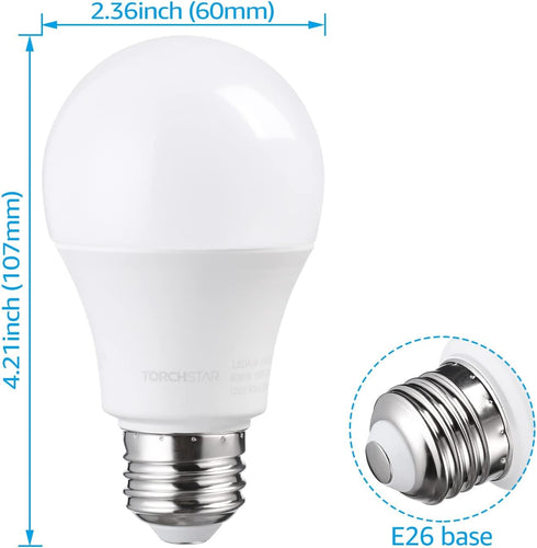 TORCHSTAR Universal Garage Door Opener LED Bulb, 100W Equivalent, 1700lm Ultra Bright, E26 Base, 5000K Daylight, 2 Pack