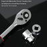1/4 Inch Ratchet Socket Wrench Set, Metric Socket Set with Quick Release Reversible Ratchet Wrench, 12 Pcs