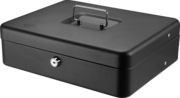 SentrySafe Black Money Saving Box with Cash Tray, Key Lock, Portable Safe, 0.21 Cubic Feet