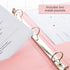 BAZIC 3 Ring Binder, 1" Economy View Binders Organizer, Pastel Color, Holds 175 Sheets, 4-Count