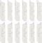 Tilt Latch Pairs, White Plastic Snap-In Latch for Sliding Windows, 12 Pieces