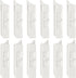 Tilt Latch Pairs, White Plastic Snap-In Latch for Sliding Windows, 12 Pieces