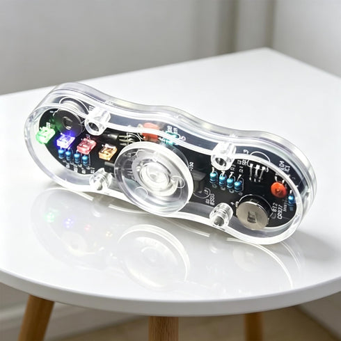 2 ISolderStore Leaves LED Rotating Gyroscope DIY Kit Soldering Project Electronics Kit Soldering Practice Kit Suitable