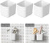 Chris.W 3Pack Pegboard Containers, Pegboard Pencil Cup Basket White Pegboard Bins for Arts Crafts